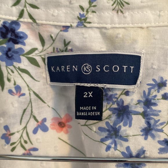 Karen Scott Women’s Shirt-2X - Picture 3 of 15